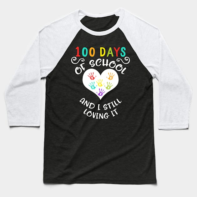100 Days Of School Virtual Teacher Distance Learning Love Baseball T-Shirt by Kellers